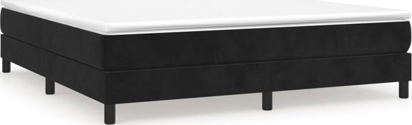 vidaXL Κρεβάτι kontynentalne με στρώμα, μαύρο βελούδο, 160x200 εκ.
