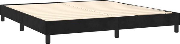 vidaXL Κρεβάτι kontynentalne με στρώμα, μαύρο βελούδο, 160x200 εκ.