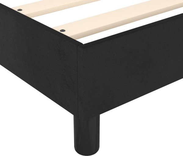 vidaXL Κρεβάτι kontynentalne με στρώμα, μαύρο βελούδο, 160x200 εκ.