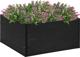 vidaXL Donica ogrodowa, czarna, 80x80x40 cm, rattan PE