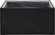 vidaXL Donica ogrodowa, czarna, 80x80x40 cm, rattan PE