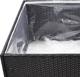 vidaXL Donica ogrodowa, czarna, 80x80x40 cm, rattan PE