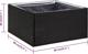 vidaXL Donica ogrodowa, czarna, 80x80x40 cm, rattan PE