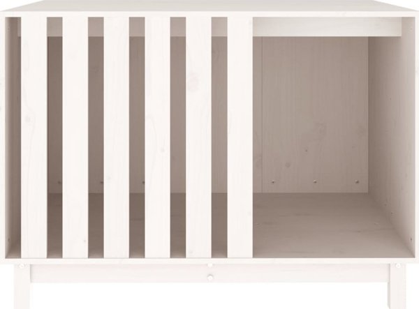 vidaXL Σπιτάκι για σκύλο, λευκό, 100x70x72 εκ., από μασίφ πεύκο