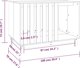 vidaXL Σπιτάκι για σκύλο, λευκό, 100x70x72 εκ., από μασίφ πεύκο