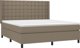 vidaXL Κρεβάτι Kontynentalne με στρώμα, taupe, 180 x 200 cm, ύφασμα