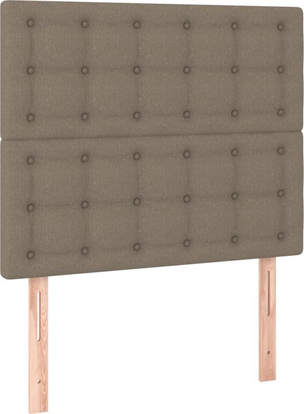 vidaXL Κρεβάτι Continental με στρώμα, ταουπ, 80x200 εκ, ύφασμα