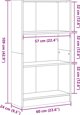 vidaXL Βιβλιοθήκη, παλιό ξύλο, 60x24x109 εκ., σύνθετο ξύλο