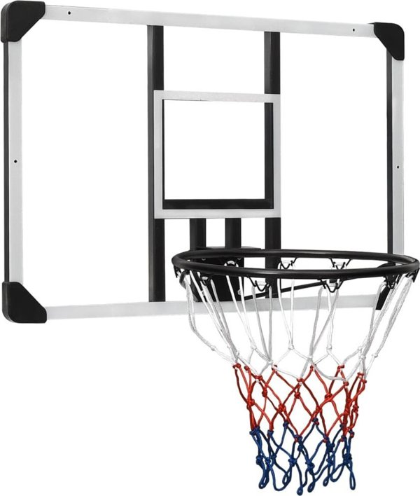 vidaXL Diafanos tamplo me kalathi gia mparks basketball 90x60x2.5 cm