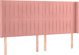 vidaXL Κεφαλάρι για κρεβάτι με LED, ροζ, 183x16x118/128 cm, βελούδο