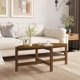 vidaXL Τραπεζάκι καφέ, χρώμα μέλι, 118x63x45 cm, μασίφ πεύκο