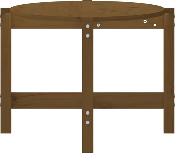 vidaXL Τραπεζάκι καφέ, χρώμα μέλι, 118x63x45 cm, μασίφ πεύκο