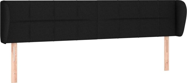 vidaXL Κεφαλάρι uszak, μαύρο, 163x23x78/88 εκ., ύφασμα