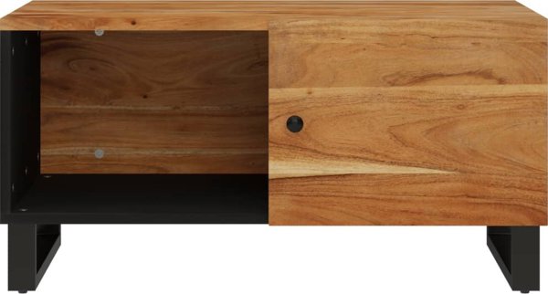 vidaXL Τραπεζάκι καφέ, 80x50x40 εκ., μασίφ ξύλο ακακίας και MDF