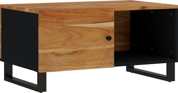 vidaXL Τραπεζάκι καφέ, 80x50x40 εκ., μασίφ ξύλο ακακίας και MDF