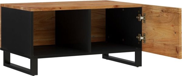 vidaXL Τραπεζάκι καφέ, 80x50x40 εκ., μασίφ ξύλο ακακίας και MDF