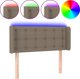 vidaXL Zaglowek do lozkou me LED, taupe, 103x16x78/88 cm, tkanina