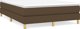 vidaXL Κρεβάτι Continental με στρώμα, καφέ ύφασμα 140x190 cm