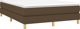 vidaXL Κρεβάτι Continental με στρώμα, καφέ ύφασμα 140x190 cm