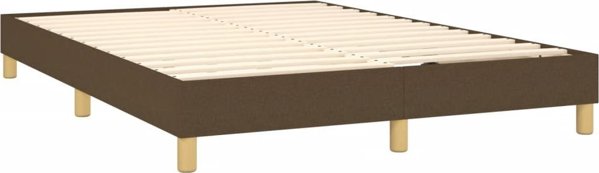 vidaXL Κρεβάτι Continental με στρώμα, καφέ ύφασμα 140x190 cm