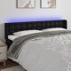 vidaXL Zaglowek do lozka z LED czarny 163x16x78/88 cm sztuczna skora
