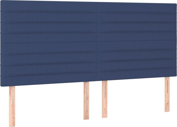 Κεφαλάκια κρεβατιού της vidaXL, 4 τεμ., μπλε, 100x5x78/88 cm, ύφασμα