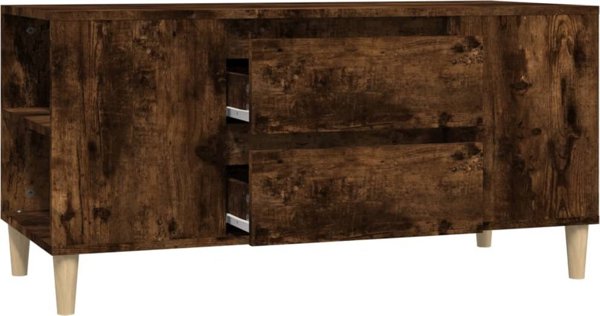vidaXL Έπιπλο TV καπνισμένης δρυός 102x44,5x50 cm