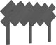 vidaXL Κεφαλάρι κρεβατιού, γκρι, 122,5x3x80,5 εκ., μασίφ πεύκο