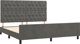 vidaXL Rama κρεβατιού με κεφαλάρι, σκούρο γκρι, 160x200 cm, βελούδινη