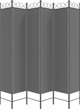 vidaXL vidaXL Parawan 6-panelowy, antracytowy, 240x220 cm, tkanina