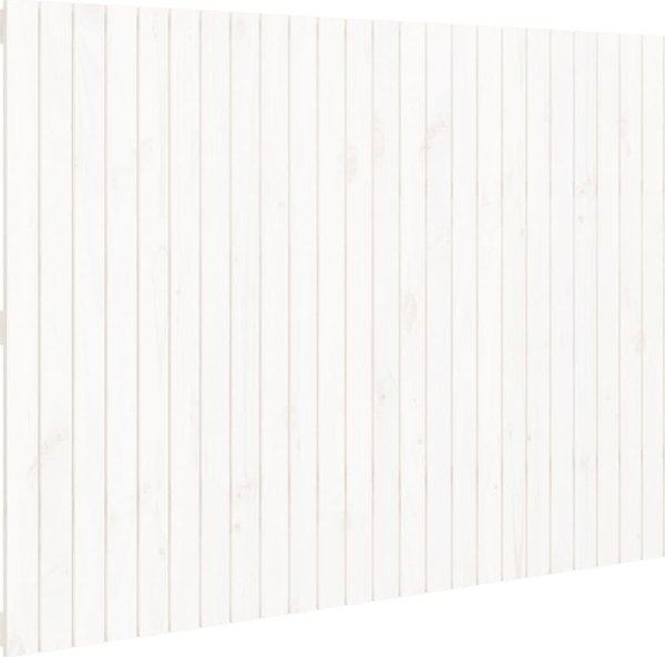 vidaXL Κεφαλάρι κρεβατιού, λευκό, 159,5x3x110 εκ., μασίφ ξύλο πεύκου