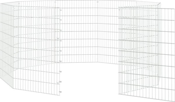vidaXL 10-πλαισια κλουβι για κουνελι, 54x80 cm, γαλβανισμενο σιδηρο