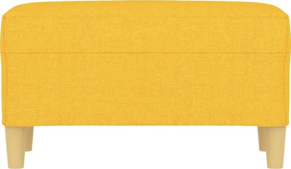 vidaXL Παγκάκι, ανοιχτό κίτρινο, 70x35x41 cm, ταπετσαρισμένο ύφασμα