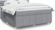vidaXL Kρεβάτι Continental με στρώμα, ανοιχτό γκρι, ύφασμα, 180x200 cm