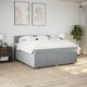 vidaXL Kρεβάτι Continental με στρώμα, ανοιχτό γκρι, ύφασμα, 180x200 cm
