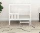 vidaXL Κρεβάτι για σκύλο, λευκό, 95,5x73,5x90 cm, μασίφ πεύκο