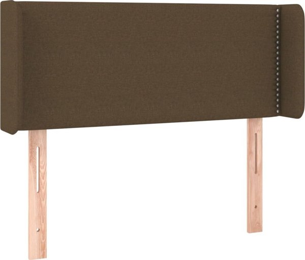 vidaXL Zaglowek uszak ciemnobrazowy 103x16x78/88 cm tkanina