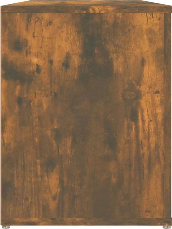 vidaXL Ράφι παπουτσιών, καπνιστή δρυς, 100x35x45 cm