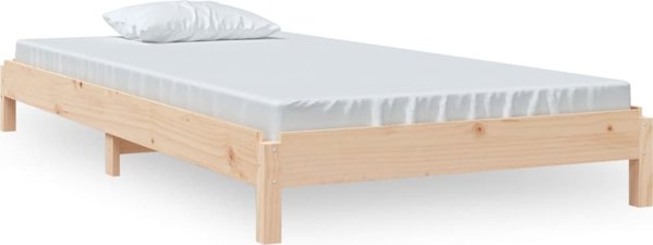vidaXL Στοιβαζόμενο κρεβάτι, 75 x 190 cm, μασίφ πεύκο