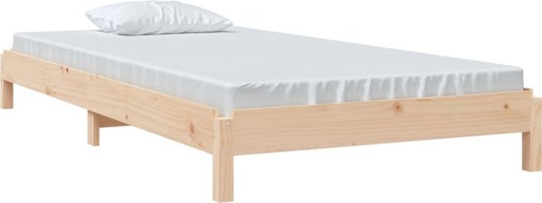 vidaXL Στοιβαζόμενο κρεβάτι, 75 x 190 cm, μασίφ πεύκο