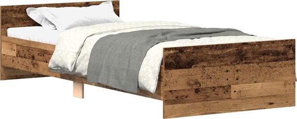 vidaXL Κρεβάτι χωρίς στρώμα, παλιό ξύλο 100x200 cm, συγκολλημένο ξύλο