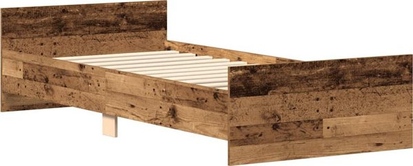 vidaXL Κρεβάτι χωρίς στρώμα, παλιό ξύλο 100x200 cm, συγκολλημένο ξύλο