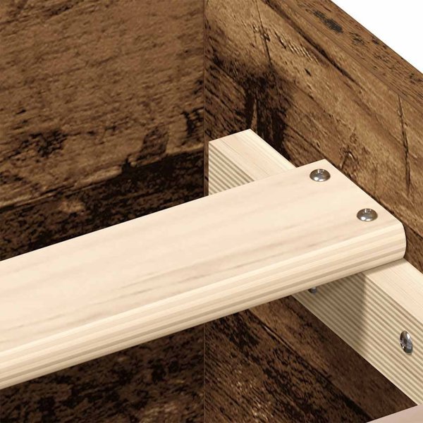 vidaXL Κρεβάτι χωρίς στρώμα, παλιό ξύλο 100x200 cm, συγκολλημένο ξύλο