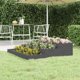vidaXL Donica, szara, 107x107x27 cm, lite drewno sosnowe