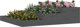 vidaXL Donica, szara, 107x107x27 cm, lite drewno sosnowe