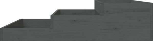 vidaXL Donica, szara, 107x107x27 cm, lite drewno sosnowe