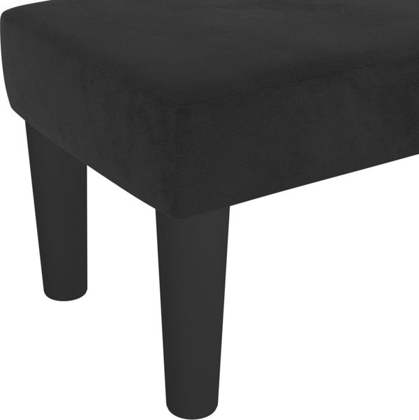 vidaXL Πάγκος, μαύρος, 100x30x30 εκ., επενδυμένος με αψαμιτι