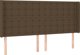 vidaXL Κεφαλάρι uszak, σκούρο καφέ, 203x16x118/128 εκ., ύφασμα