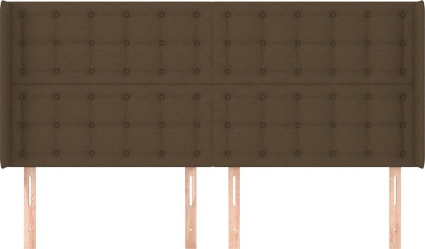 vidaXL Κεφαλάρι uszak, σκούρο καφέ, 203x16x118/128 εκ., ύφασμα