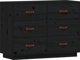 vidaXL vidaXL Komoda, czarna, 100x40x75 cm, lite drewno sosnowe